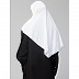 Instant jersey hijab with front gather - White